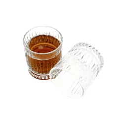 Almina Elisa 6 Teiliger Trinkgläser-Set aus Glas mit Riffle Design 240 ml