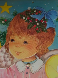 alte 3D bewegliche Adventskalender Moldow Gemo Dänemark - Engel -