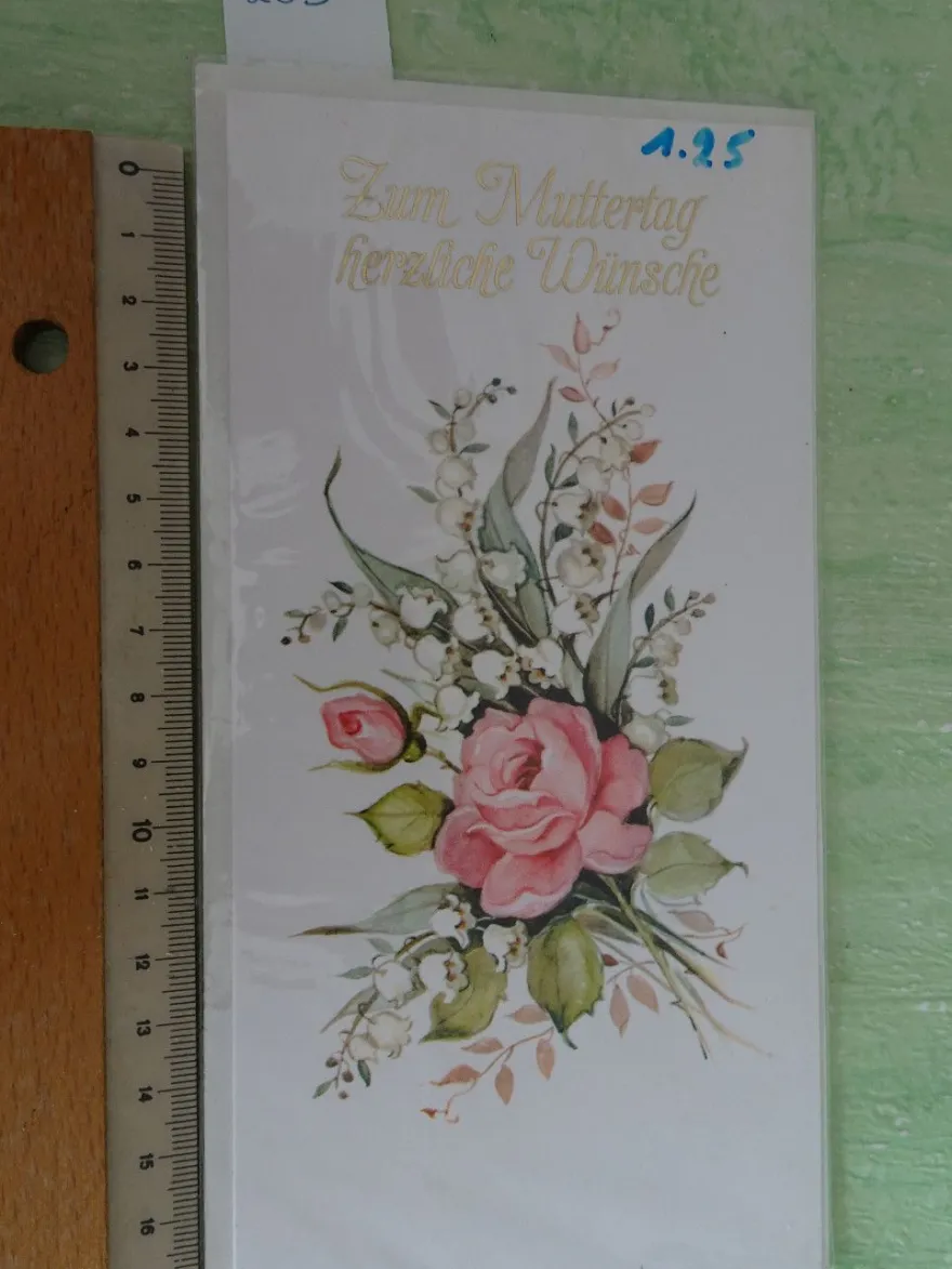 alte edle Grußkarten Zum Muttertag Herlitz verlag Strukturkarton ua West Germany