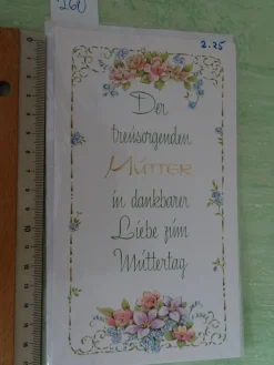 alte edle Grußkarten Zum Muttertag Herlitz verlag Strukturkarton ua West Germany