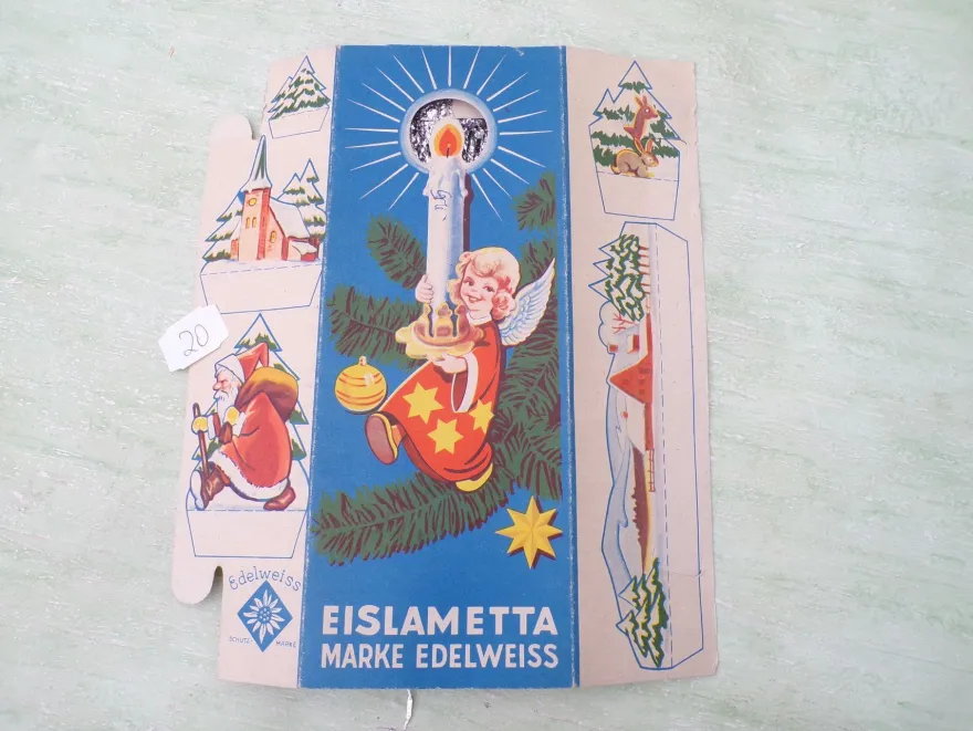 altes Eislametta Western Germany Brillant Edelweiß ua Postamt Engel ua