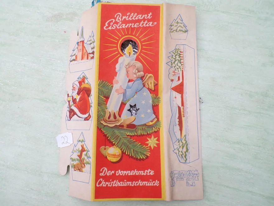 altes Eislametta Western Germany Brillant Edelweiß ua Postamt Engel ua