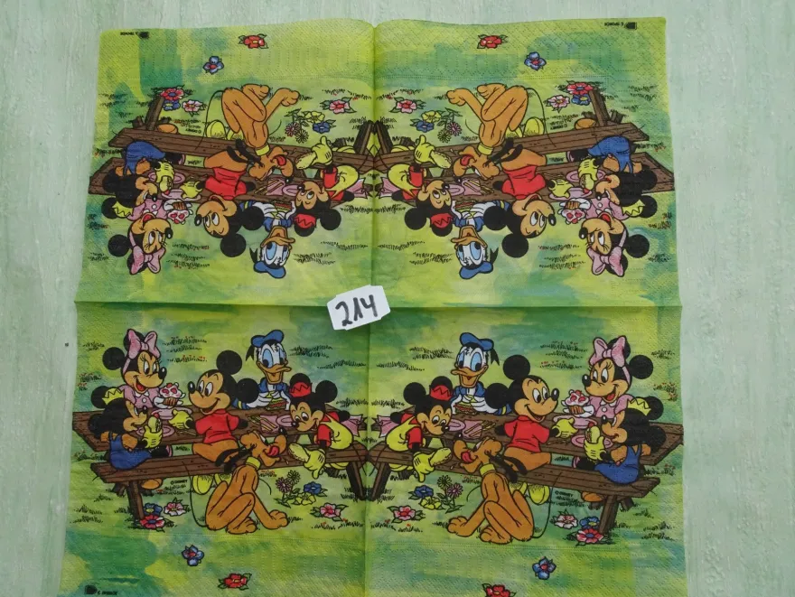 alte Servietten RAR Disney Micky Maus Pluto Goffy ... -Auswahl-