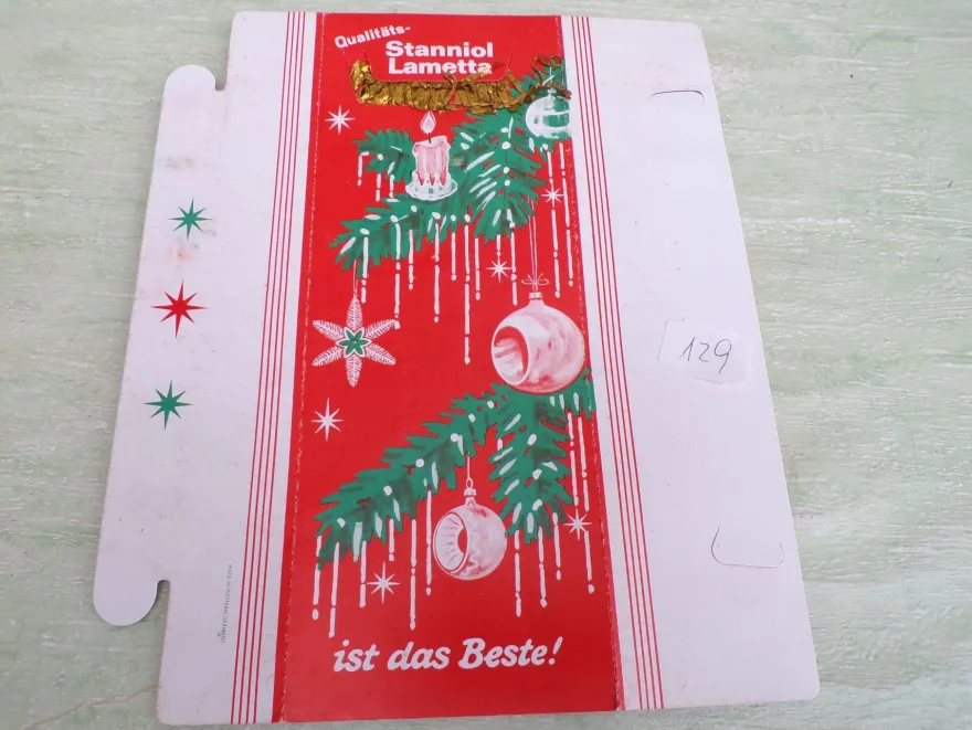 altes Qualitäts Stanniol Lametta Beste Brillant DBGM Kaufhof Western Germany Kaufring