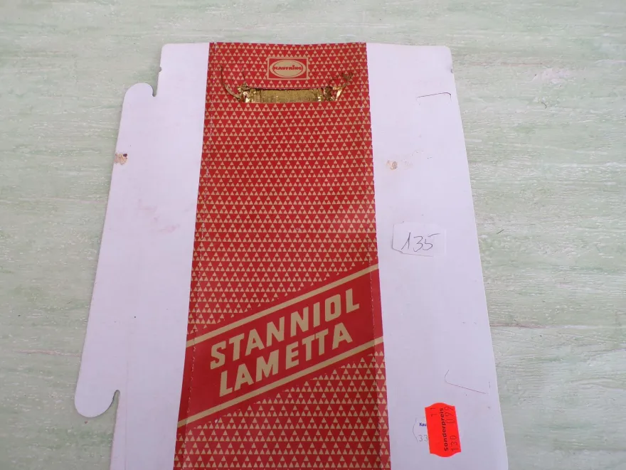 altes Qualitäts Stanniol Lametta Beste Brillant DBGM Kaufhof Western Germany Kaufring
