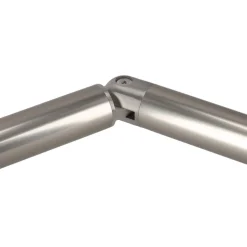 Aluminium Handlauf Mahagoni Holz Dekor mit gewinkelten Edelstahl Haltern und Enden