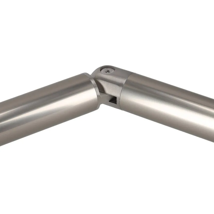 Aluminium Handlauf Mahagoni Holz Dekor mit gewinkelten Edelstahl Haltern und Enden