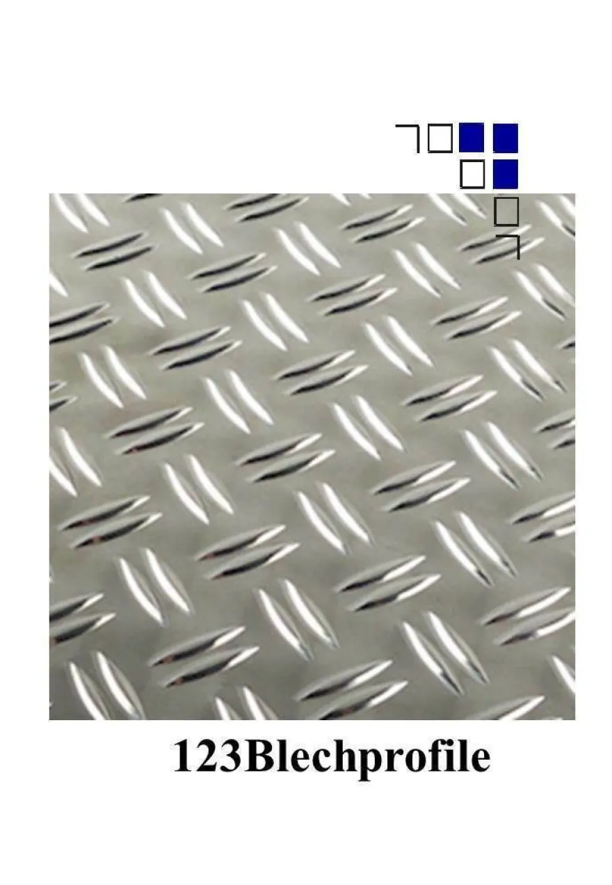 Alu-Riffelblech 2,5/4mm Aluminium Duett-Warzenblech