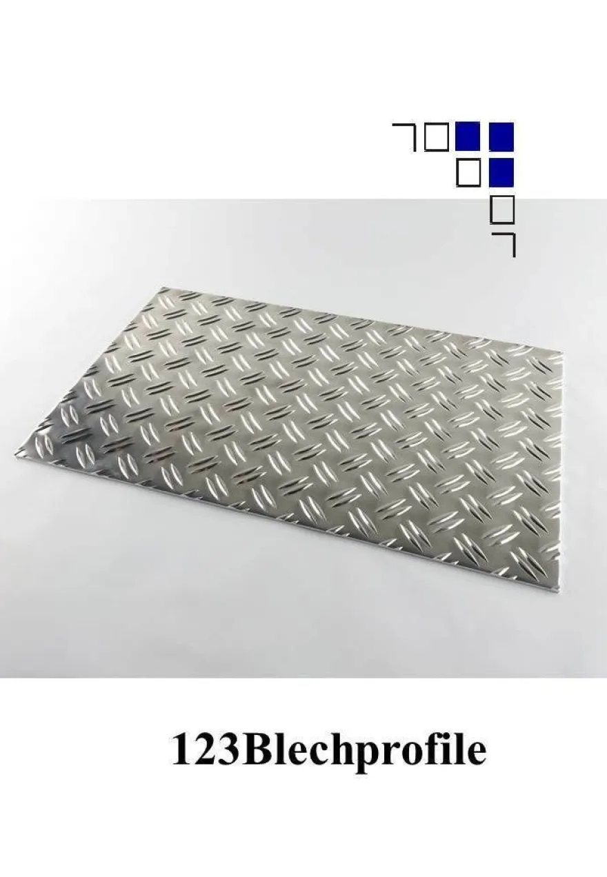 Alu-Riffelblech 2,5/4mm Aluminium Duett-Warzenblech