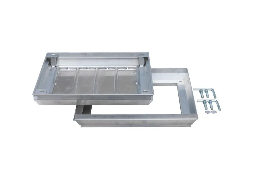 Alu Schachtabdeckung, Durchgangsmaß 600 x 600mm, neu, tagwasser-, gas- & geruchsdicht