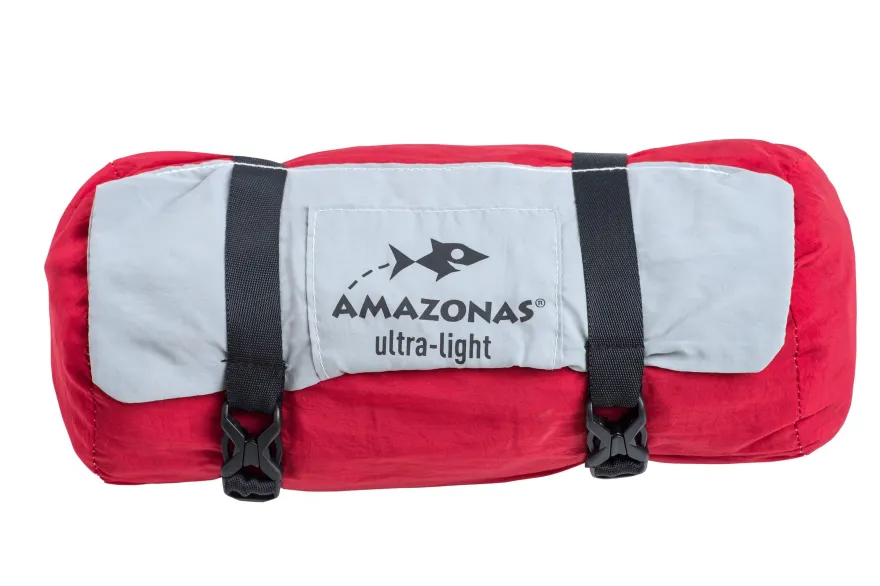 Amazonas Silk Traveller XXL Reisehängematte silber rot Hängematte