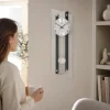 AMS F5262 Pendel-Funkwanduhr mit schwarzlackierter Holzrückwand