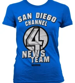 Anchorman San Diego Channel 4 Girly T-Shirt Damen Blue
