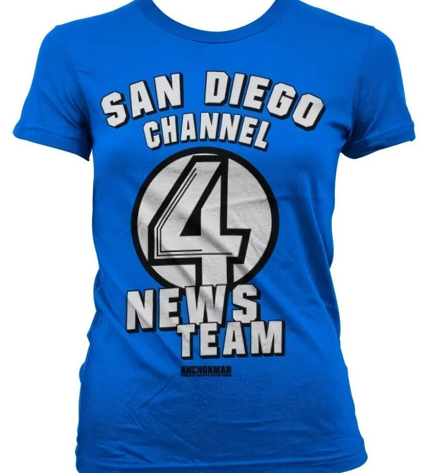 Anchorman San Diego Channel 4 Girly T-Shirt Damen Blue