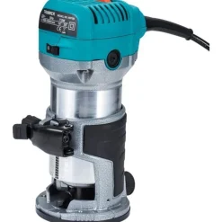 Anesty Oberfräse Trimmer 710W mit 15-tlg. Hartmetall Fräser Set, Kantenfräse