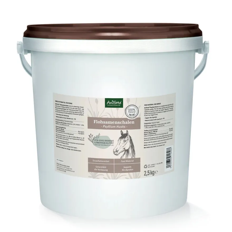 Aniforte Flohsamenschalen 2,5kg Sparpack Diät Verdauung Magen- Darm Pferde Ponys
