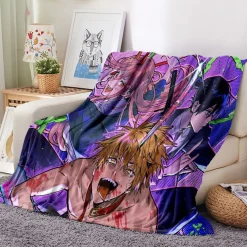 Anime Chainsaw Man Denji Makima Flannel Fleece Blanket Power Reze Decke Nap Quilt