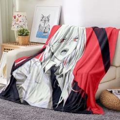 Anime Chainsaw Man Denji Makima Flannel Fleece Blanket Power Reze Decke Nap Quilt