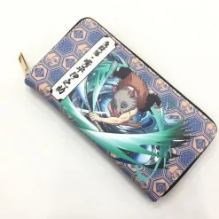 Anime Demon Slayer lange Ledertasche tragbare Geldbörsen Student Wallet#02