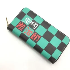 Anime Demon Slayer lange Ledertasche tragbare Geldbörsen Student Wallet#02