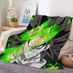 Anime Dragon Ball Flannel Fleece Blanket Son Goku Vegeta Decke Sofa Quilt 130x150cm