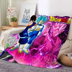Anime Dragon Ball Flannel Fleece Blanket Son Goku Vegeta Decke Sofa Quilt 130x150cm