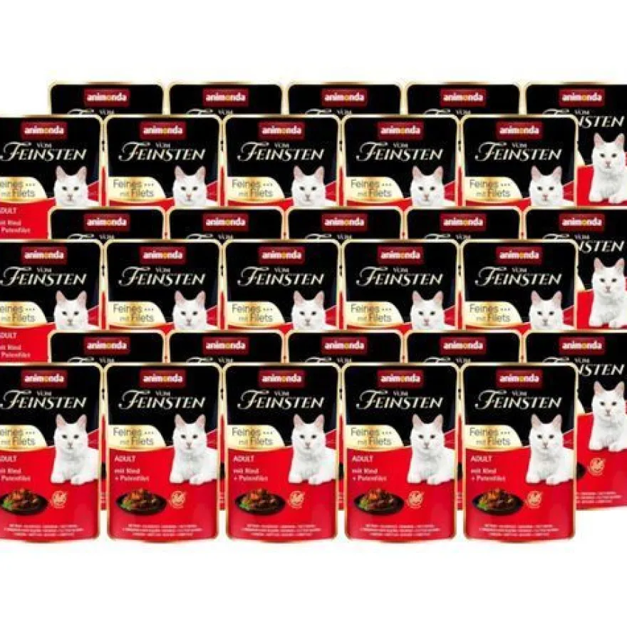 Animonda Vom Feinsten Nassfutter für Katzen mit Rind und Pute, 30 x 85 g