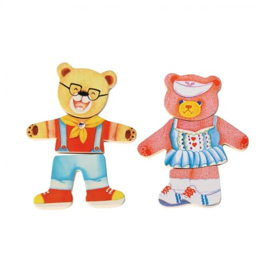 Ankleidepuzzle Berta und Willi bunt