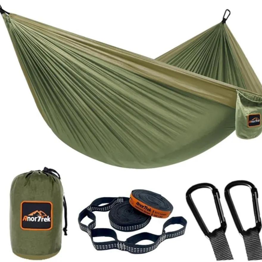 AnorTrek Camping Hängematte, superleichte tragbare Fallschirm Hängematte mit