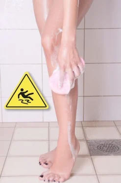 Anti Rutsch Dusch Streifen transparent medium 5 cm Breit mit runden Enden