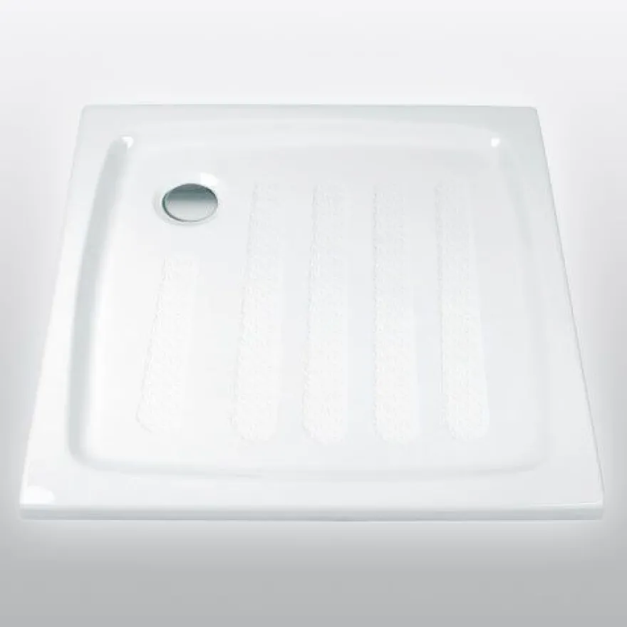 Anti Rutsch Dusch Streifen transparent medium 5 cm Breit mit runden Enden