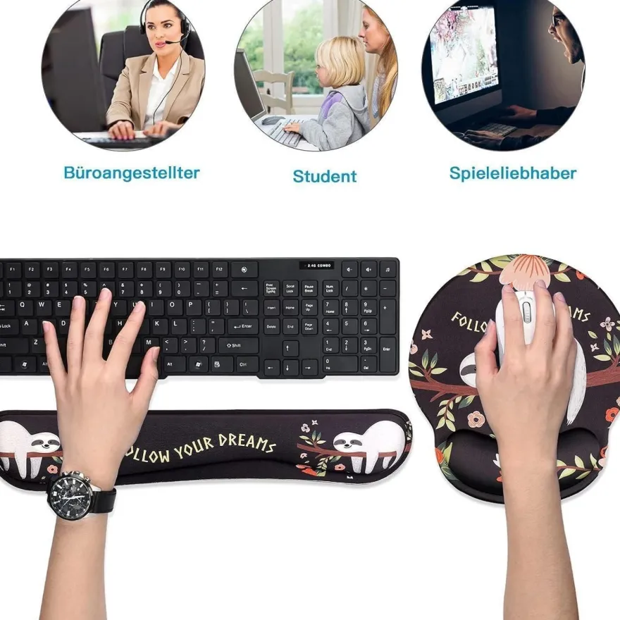 Aoksunova Ergonomisches Mauspad mit Handballenauflage und