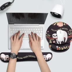 Aoksunova Ergonomisches Mauspad & Tastatur Handballenauflage Set mit Gelkissen