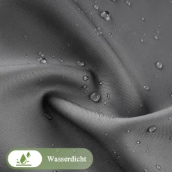 AooHome Duschvorhang 240x200cm Textil Grau, Farbverlauf, Wasserdicht, Waschbar