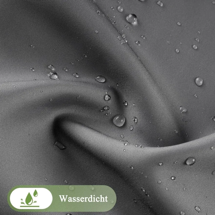 AooHome Duschvorhang 240x200cm Textil Grau, Farbverlauf, Wasserdicht, Waschbar