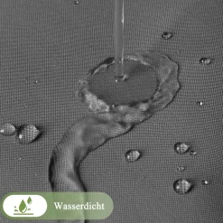 AooHome Duschvorhang 240x200cm Textil Grau, Farbverlauf, Wasserdicht, Waschbar