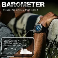 APACHE-46 Men´s Digital Sports Watch - Altimeter, Barometer, Compass, WR50M