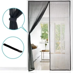 Apalus Magnet Fliegengitter Tür 150x220cm - Insektenschutz für Balkon, Keller