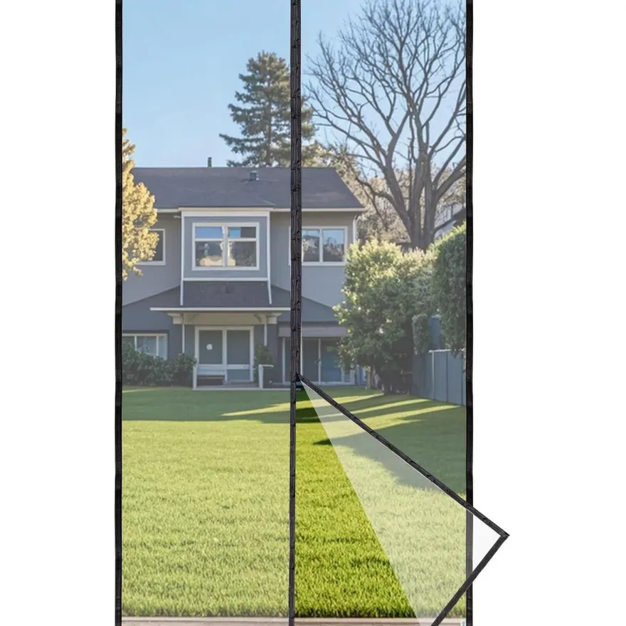 Apalus Prime Fliegengitter Tür für Balkontüren, 120x210cm, Schwarz - Stärkere