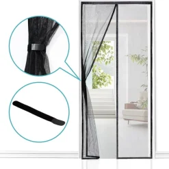 Apalus Prime Fliegengitter Tür für Balkontüren, 120x210cm, Schwarz - Stärkere