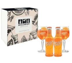 Aperol Geschenkset - Aperol Spritz 2x 0,2L (10,5% Vol) + 2x Aperol Gläser / Gla