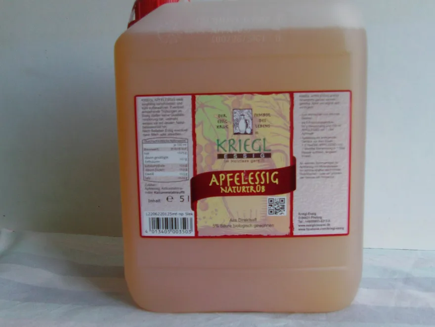 Apfelessig, Naturtrüb im Holzfass gereift, Kriegl Essigspezialität, 5 L Kanne