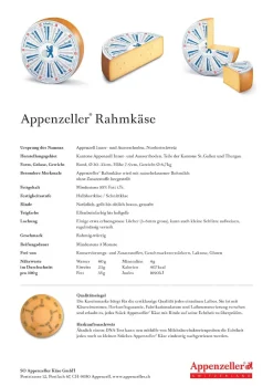 Appenzeller Rahmkäse 400g sahniger schweizer Käse TOP