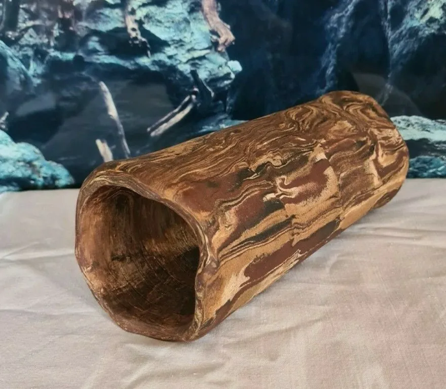 aquanetta Röhre groß dunkel ca. 210x70mm Laichhöhle Tonröhre Krebse Axolotl