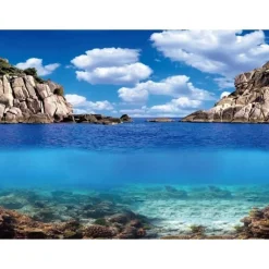 Aqua Nova Fotorückwand Plants / Ocean XL Poster Rückwand 150x60cm Deko Aquarium