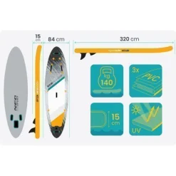 Aquasurf SUP-Board 320 x 84 x 15 cm Neo-Sport 170205