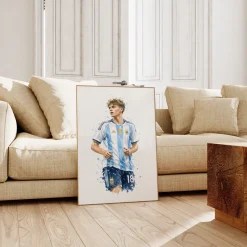 Argentinien Fußball Poster · Geschenkidee · Aquarell Sport Wandbild · Deko Pr