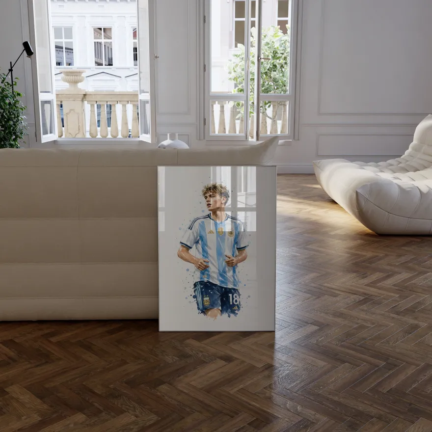 Argentinien Fußball Poster · Geschenkidee · Aquarell Sport Wandbild · Deko Pr