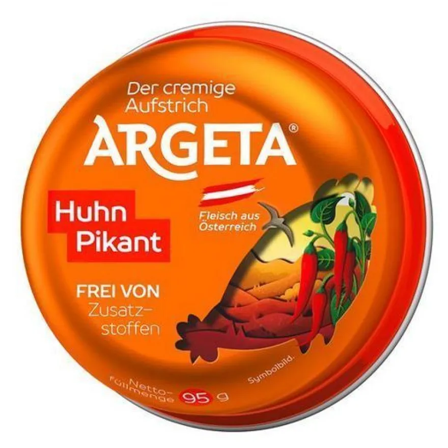 Argeta Huhn/ Geflügelfleisch Pikant Aufstrich 95 g Fleisch aus Österreich