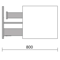 Armoire murale BIBA 1000 1 tiroir métal et tiroir caché WHITE COTTON 997 x 405 x 450